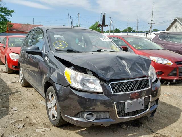 KL1TD66E59B304568 - 2009 CHEVROLET AVEO LS BLACK photo 1