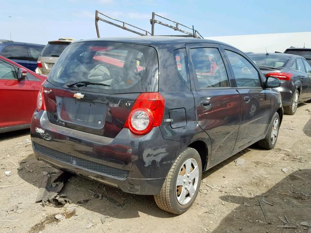 KL1TD66E59B304568 - 2009 CHEVROLET AVEO LS BLACK photo 4