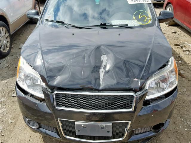 KL1TD66E59B304568 - 2009 CHEVROLET AVEO LS BLACK photo 7