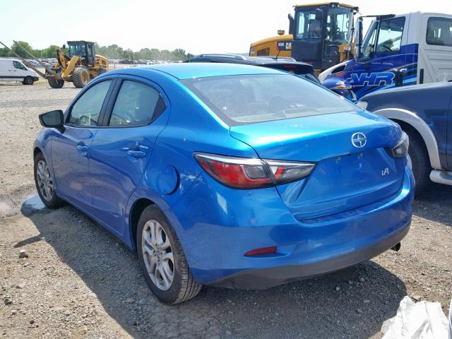 3MYDLBZV9GY130802 - 2016 TOYOTA SCION IA BLUE photo 3