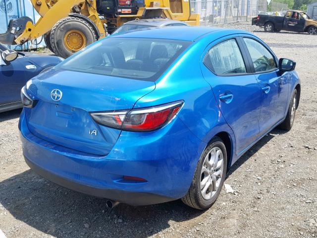 3MYDLBZV9GY130802 - 2016 TOYOTA SCION IA BLUE photo 4