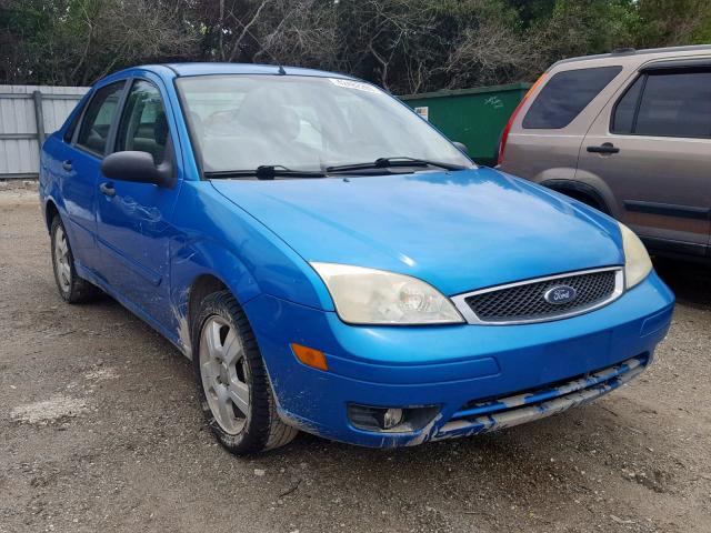 1FAHP34N67W119111 - 2007 FORD FOCUS ZX4 BLUE photo 1