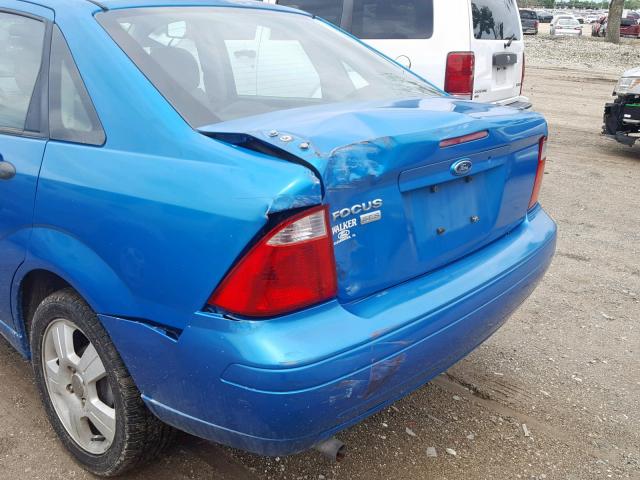 1FAHP34N67W119111 - 2007 FORD FOCUS ZX4 BLUE photo 9