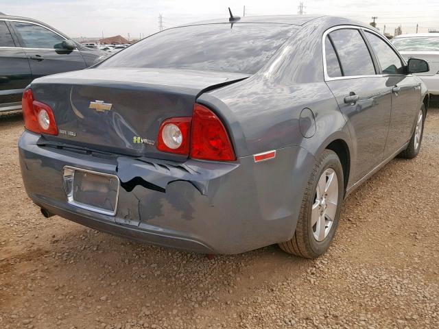 1G1ZF57508F283019 - 2008 CHEVROLET MALIBU HYB GRAY photo 4