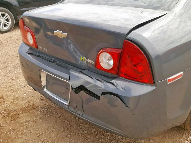 1G1ZF57508F283019 - 2008 CHEVROLET MALIBU HYB GRAY photo 9