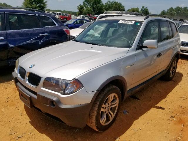 WBXPA934X5WD09290 - 2005 BMW X3 3.0I SILVER photo 2