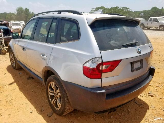 WBXPA934X5WD09290 - 2005 BMW X3 3.0I SILVER photo 3