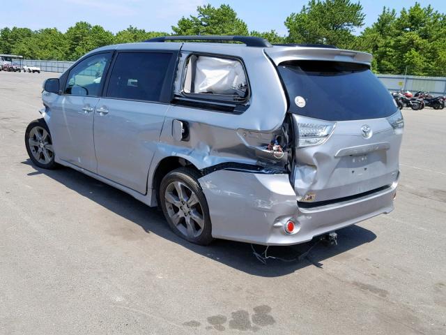 5TDXK3DC1FS530160 - 2015 TOYOTA SIENNA SPO SILVER photo 3