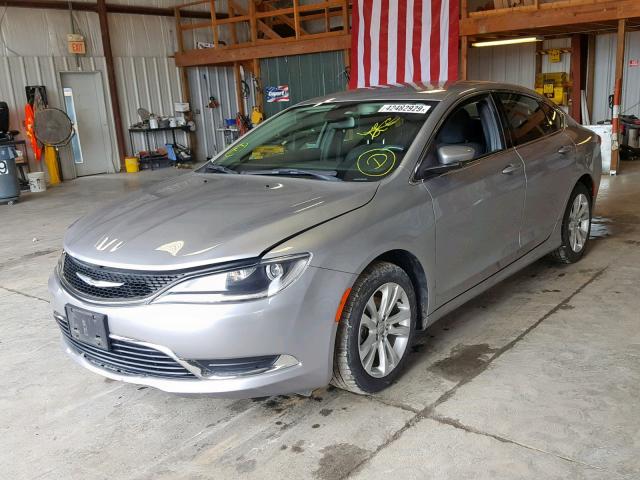 1C3CCCAB0FN588097 - 2015 CHRYSLER 200 LIMITE SILVER photo 2