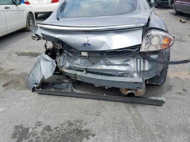 4A3AK24F37E015465 - 2007 MITSUBISHI ECLIPSE GS GRAY photo 9