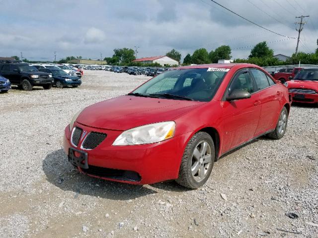 1G2ZG58N474121833 - 2007 PONTIAC G6 BASE RED photo 2