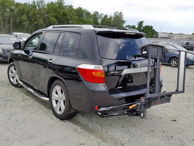 JTEDS42A892077804 - 2009 TOYOTA HIGHLANDER BLACK photo 3