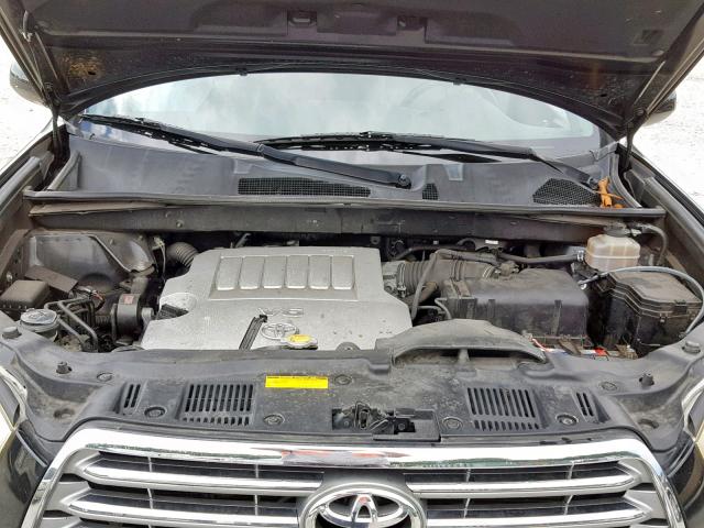 JTEDS42A892077804 - 2009 TOYOTA HIGHLANDER BLACK photo 7