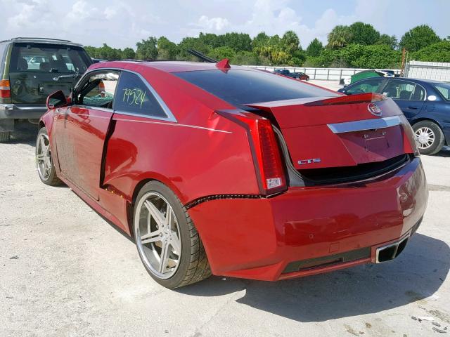1G6DJ1E31C0105418 - 2012 CADILLAC CTS PERFOR RED photo 3