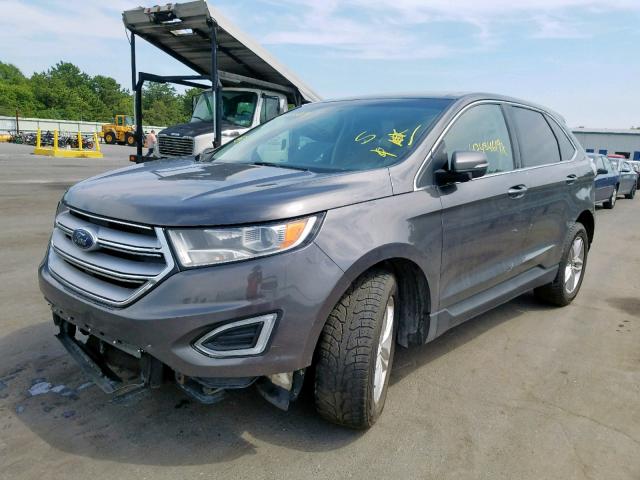 2FMPK4J96GBB47070 - 2016 FORD EDGE SEL GRAY photo 2