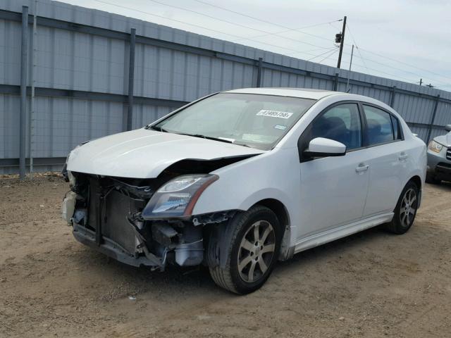 3N1AB6AP6CL766404 - 2012 NISSAN SENTRA 2.0 WHITE photo 2