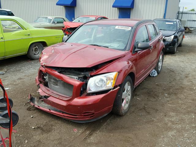 1B3HB28B07D240250 - 2007 DODGE CALIBER RED photo 2