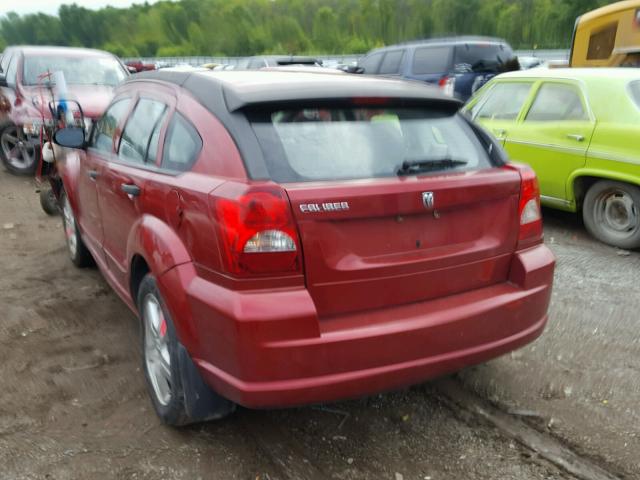 1B3HB28B07D240250 - 2007 DODGE CALIBER RED photo 3