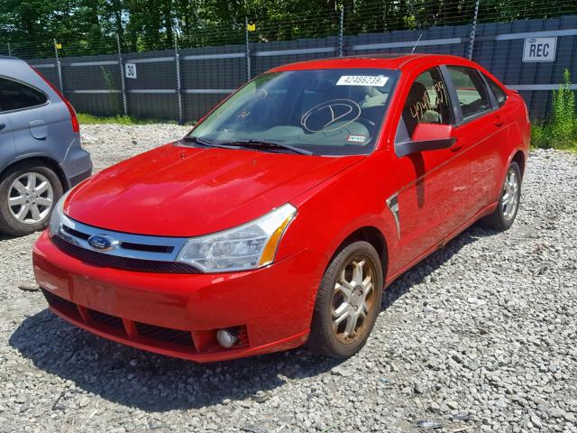 1FAHP35N68W244271 - 2007 FORD FOCUS RED photo 2