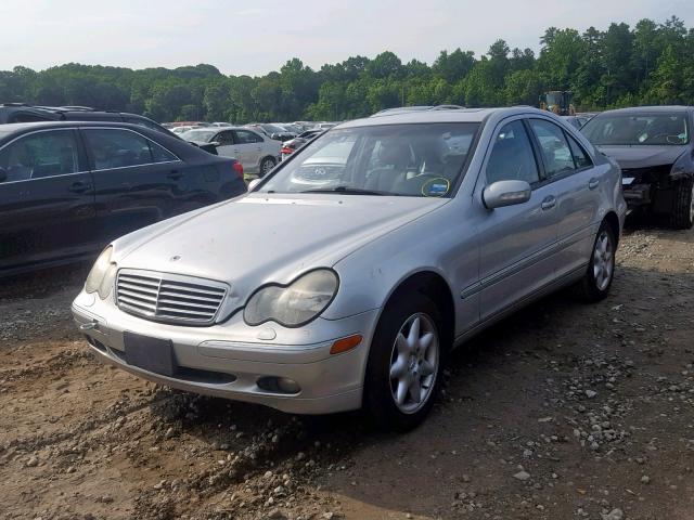 WDBRF64J81F042148 - 2001 MERCEDES-BENZ C 320 SILVER photo 2