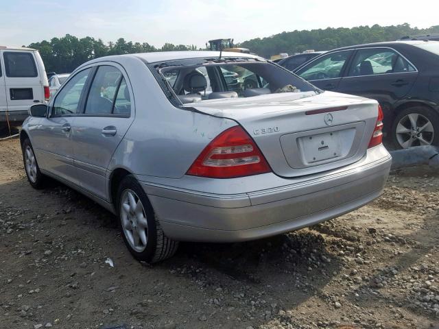 WDBRF64J81F042148 - 2001 MERCEDES-BENZ C 320 SILVER photo 3