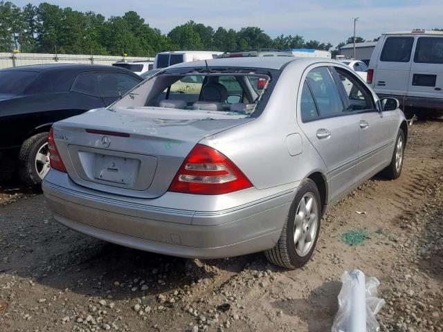 WDBRF64J81F042148 - 2001 MERCEDES-BENZ C 320 SILVER photo 4