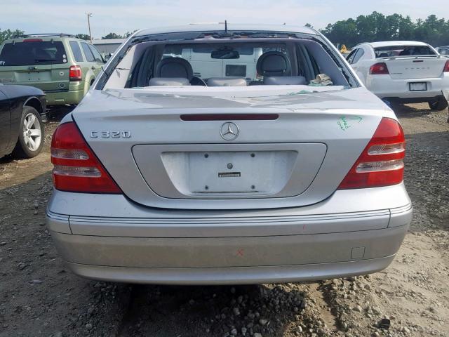 WDBRF64J81F042148 - 2001 MERCEDES-BENZ C 320 SILVER photo 9