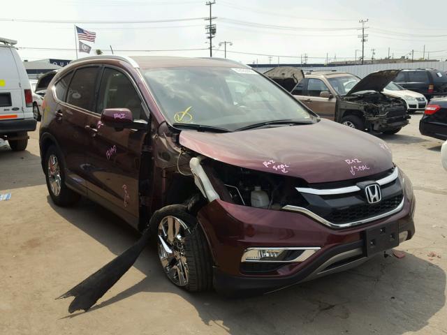 2HKRM3H79FH519753 - 2015 HONDA CR-V EXL MAROON photo 1