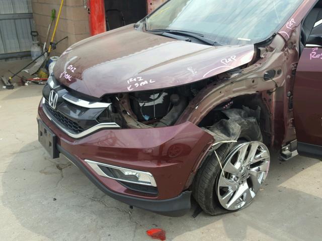 2HKRM3H79FH519753 - 2015 HONDA CR-V EXL MAROON photo 9