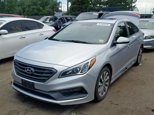 5NPE34AF3GH409470 - 2016 HYUNDAI SONATA SPO SILVER photo 2