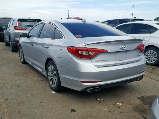 5NPE34AF3GH409470 - 2016 HYUNDAI SONATA SPO SILVER photo 3