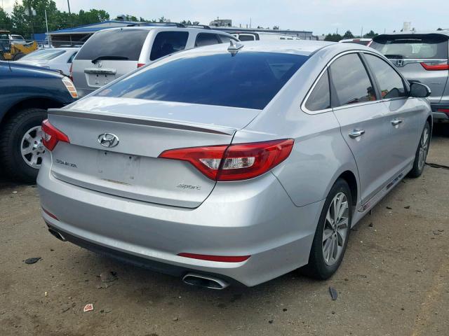 5NPE34AF3GH409470 - 2016 HYUNDAI SONATA SPO SILVER photo 4