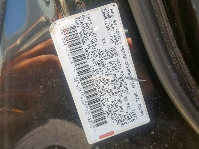 JT6GF10U8Y0045244 - 2000 LEXUS RX 300 BLUE photo 10