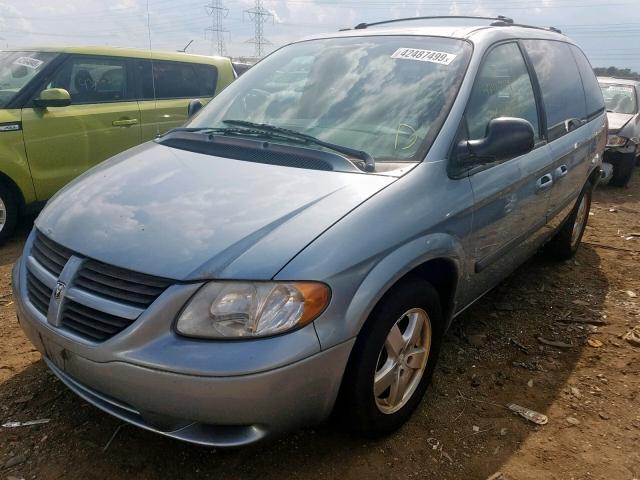 1D4GP45R06B632148 - 2006 DODGE CARAVAN SX BLUE photo 2