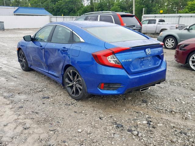 2HGFC2F86KH513537 - 2019 HONDA CIVIC SPOR BLUE photo 3