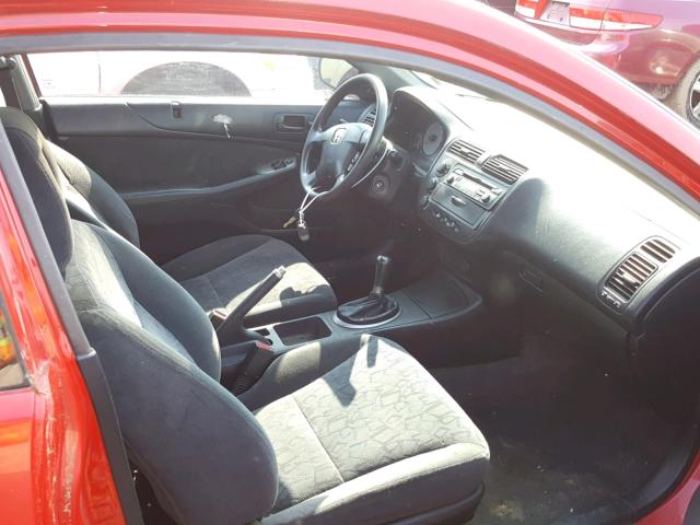 1HGEM21902L064013 - 2002 HONDA CIVIC EX RED photo 5