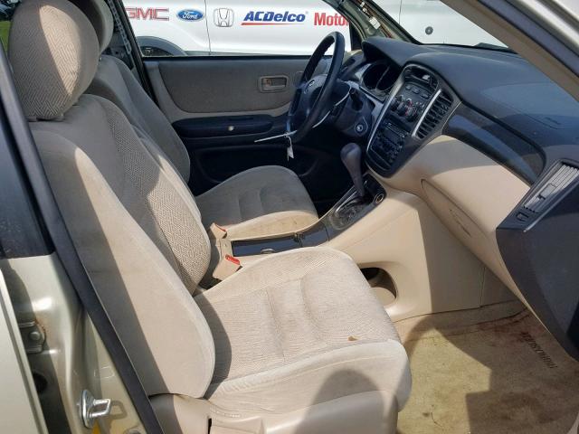 JTEHF21A320047932 - 2002 TOYOTA HIGHLANDER BEIGE photo 5