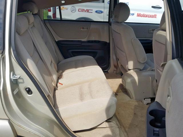 JTEHF21A320047932 - 2002 TOYOTA HIGHLANDER BEIGE photo 6