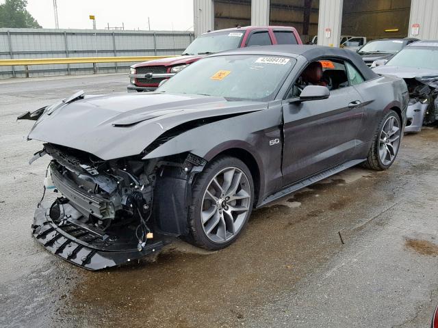 1FATP8FF2F5390510 - 2015 FORD MUSTANG GT GRAY photo 2