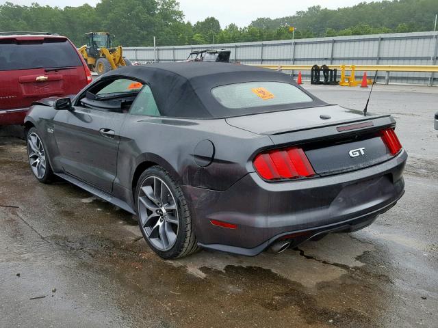 1FATP8FF2F5390510 - 2015 FORD MUSTANG GT GRAY photo 3