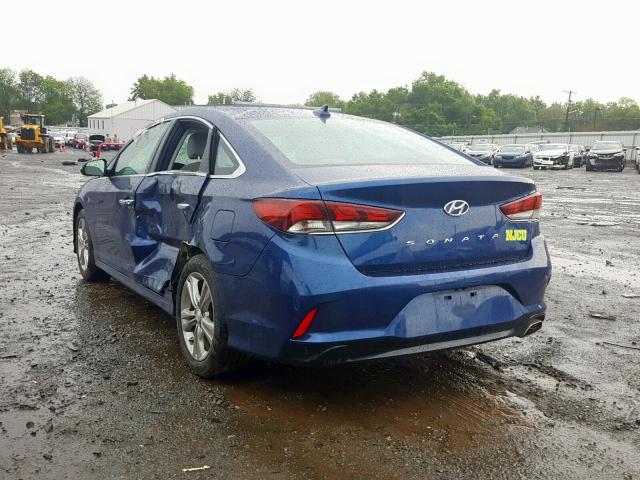 5NPE34AF3JH608834 - 2018 HYUNDAI SONATA SPO BLUE photo 3