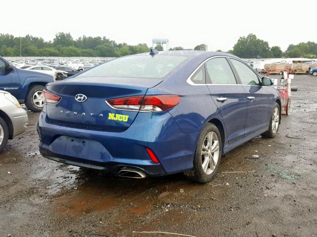 5NPE34AF3JH608834 - 2018 HYUNDAI SONATA SPO BLUE photo 4