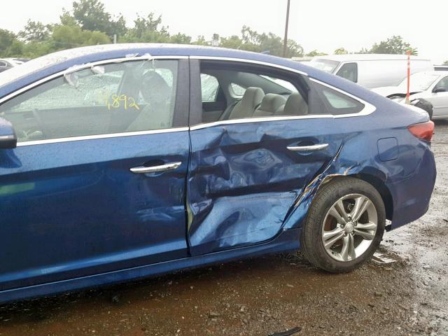 5NPE34AF3JH608834 - 2018 HYUNDAI SONATA SPO BLUE photo 9