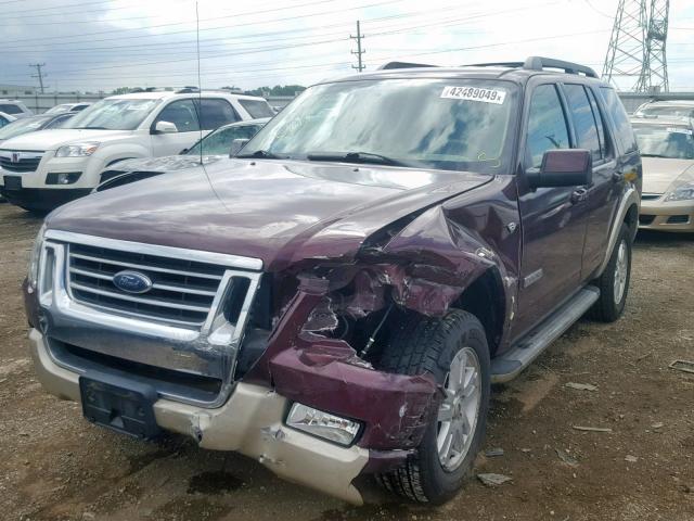 1FMEU748X8UA14443 - 2008 FORD EXPLORER E PURPLE photo 2