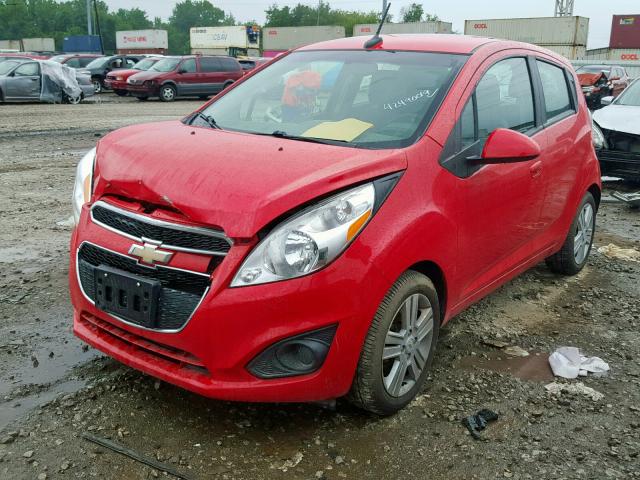 KL8CB6S91EC586163 - 2014 CHEVROLET SPARK LS RED photo 2