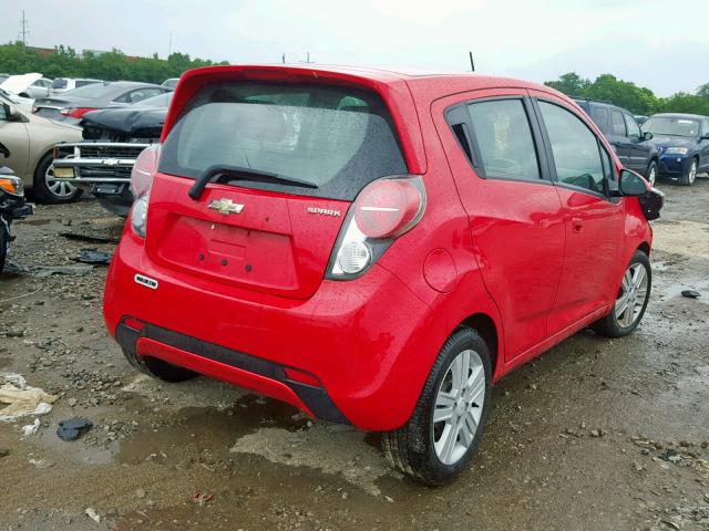 KL8CB6S91EC586163 - 2014 CHEVROLET SPARK LS RED photo 4