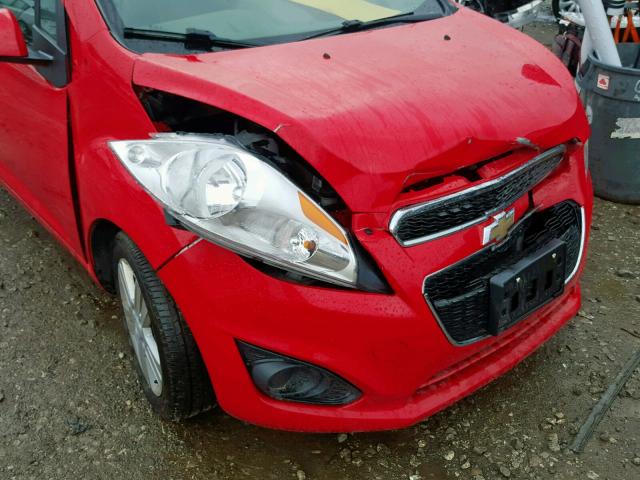 KL8CB6S91EC586163 - 2014 CHEVROLET SPARK LS RED photo 9