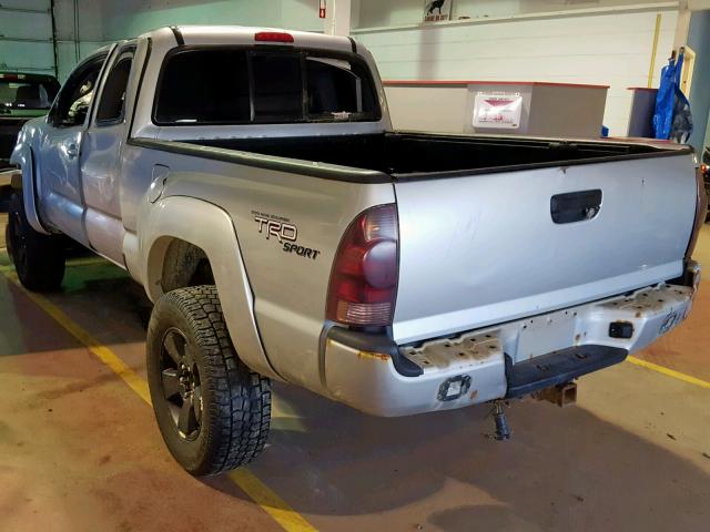 5TEUU42N97Z459916 - 2007 TOYOTA TACOMA ACC SILVER photo 3