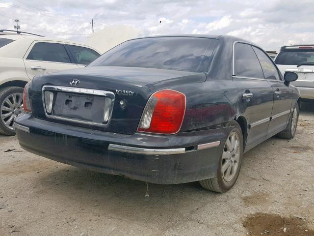 KMHFU45E44A353427 - 2004 HYUNDAI XG 350 BLACK photo 4