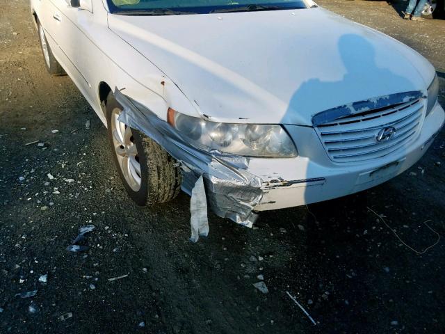 KMHFC46F87A216666 - 2007 HYUNDAI AZERA SE WHITE photo 9